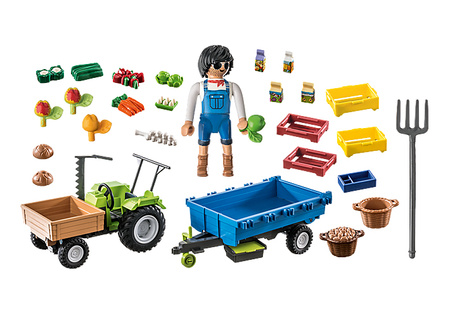 Playmobil Traktor z przyczepą 71249
