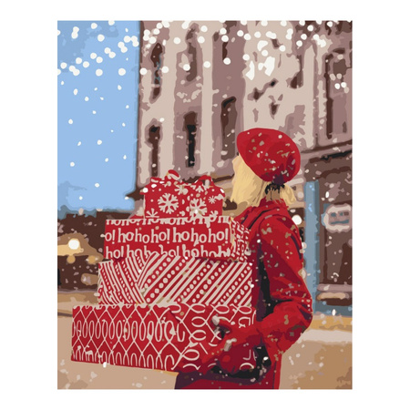 Malowanie po numerach BRUSHME 40x50cm Świąteczny Nastrój