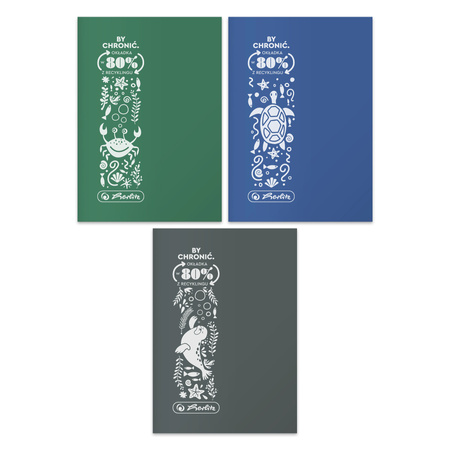 Paczka zeszyt A5 Eco PP Ocean Colors 32k kratka mix kolorów 10 szt.