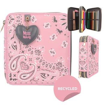 Piórnik podwójny z wyposażeniem Miss Melody Bandan 12766