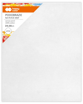 Podobrazie bawełniane białe 24x30 impregnowane MDF Happy Color