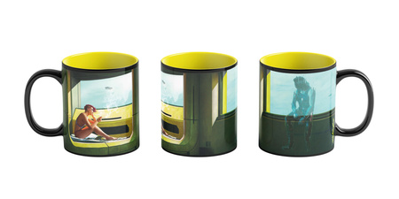 Kubek 450ml Game Art Chronicles Cyberpunk 2077 V & Edward Hopper Mug