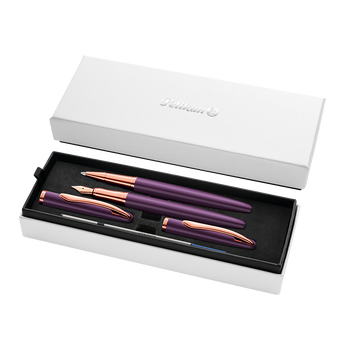 Pióro wieczne Pelikan +pióro kulkowe Jazz Noble Elegance Viola
