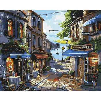 Malowanie po numerach IDEYKA 40x50cm Restauracje nad brzegiem morza