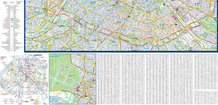 Paris city street map 1:15 000 (ANG) laminat 2023