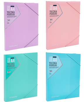 Teczka z gumką PP Pastel Line 1szt.mix