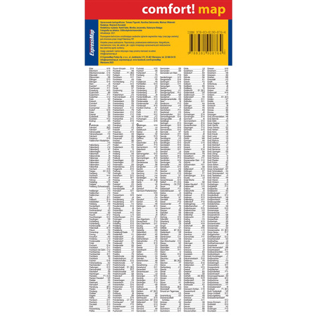 Niemcy mapa samochodowa 1:900 000 laminat 2023