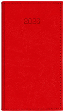 Kalendarz 2026 Vivella A6 tygodniowy czerwony