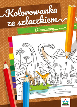Dinozaury. Kolorowanka ze szlaczkiem