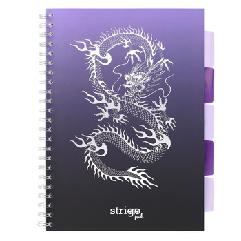 Kołozeszyt Strigo A4 Project Book Smok Wodny fioletowy kratka