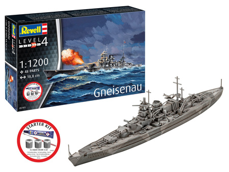 Revell Starter Kit 1:1200 Battleship Gneisenau REV-75181
