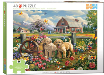 Puzzle 48 Puppy Spring by Shawna Steward 6748-6021
