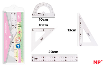Zestaw geometryczny MP Różowy las 4 elementy w etui