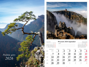 Kalendarz 2026 ścienny 7-k Polskie góry