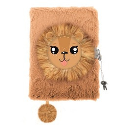 Pamiętnik A5 Włochacz z kłódką 3D My Little Friend Lion 96 k.