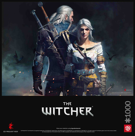 Puzzle 1000 Gaming The Witcher Wiedźmin Geralt & Ciri