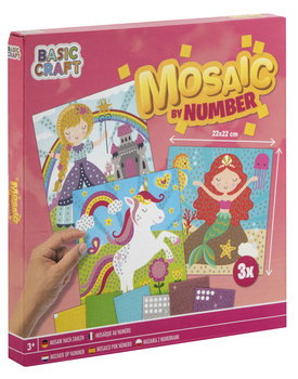 Mozaika wyklejanie po numerach różowa Jednorożec