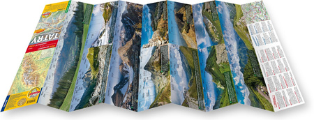 Tatry Mapa panoramiczna laminowana mapa turystyczna 1:28 000