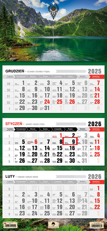 Kalendarz 2026 trójdzielny Morskie oko KT1–V.62