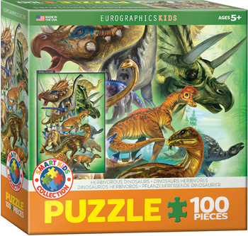 Puzzle 100 Smartkids Herbivorous Dinosaurs 6100-0360