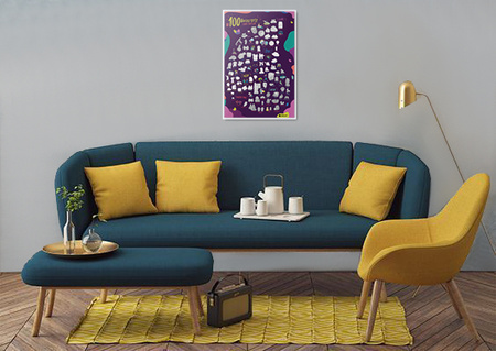 Plakat zdrapka 100 bucketlist love edition