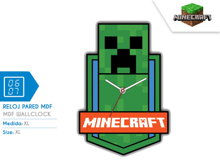 Zegar ścienny Minecraft XL MDF MIN3023