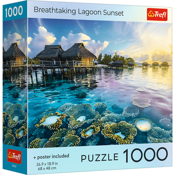 Puzzle 1000 USA Collection: Breathtaking Lagoon Sunset