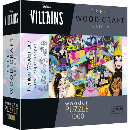 Puzzle 1000 drewniane Zlot złoczyńców Disney Villains 20167