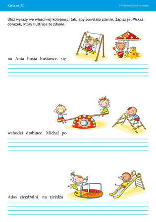 Karty pracy z ćwiczeniami korekcyjno-kompensacyjnymi Klasy 1-3 KARTY PRACY