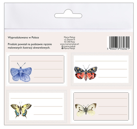 Naklejki na zeszyty Motyle