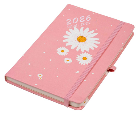 Kalendarz 2026 18 m-cy Hip hop A5 tygodniowy stokrotka morelowa