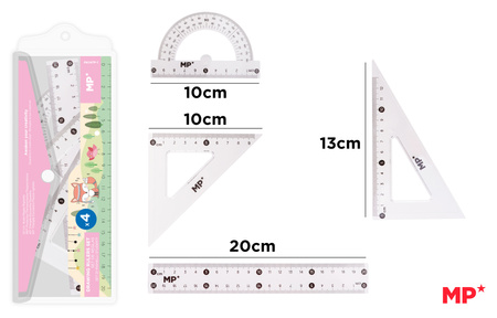 Zestaw geometryczny MP Różowy las 4 elementy w etui