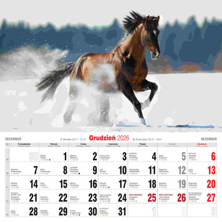 Kalendarz 2026 Konie KD-22