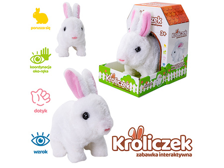 Króliczek na baterie biały