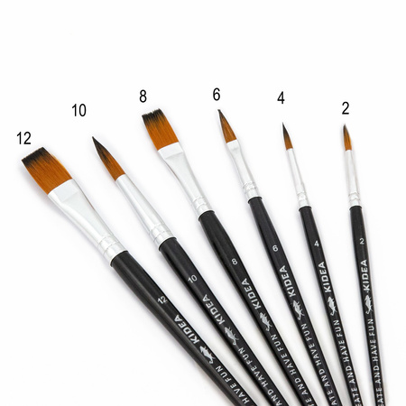 Paleta z pędzlami Kidea 7 elementów