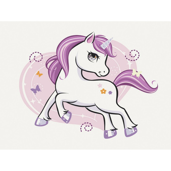 Malowanie po numerach BRUSHME 30x40cm Kids błyszczący Jednorożec