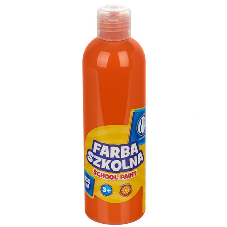 Farba szkolna naturalna tempera Astra 250 ml pomarańczowa