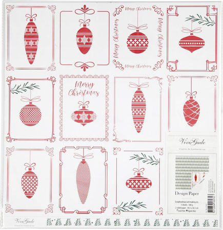 Papier ozdobny Balls and trees 30,5x30,5cm 180g 5 arkuszy edycja limitowana