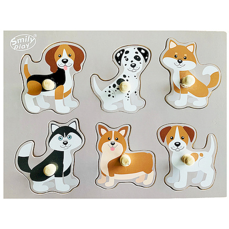 Układanka drewniana Psy SPW83806 AN01