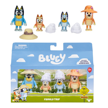 Figurki Bluey Rodzinna Wycieczka 4 sztuki BLU17654