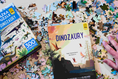 Książka i puzzle Dinozaury 300 elementów