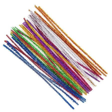 Druciki kreatywne 30cm metalizowane mix kolorów 40szt.