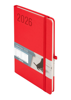 Kalendarz 2026 Minimalizm A5 TNS czerwony