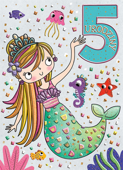 Karnet B6 Syrenka 5 Urodziny