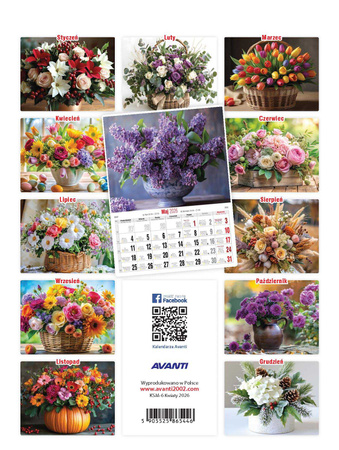 Kalendarz 2026 Kwiaty KSM-6