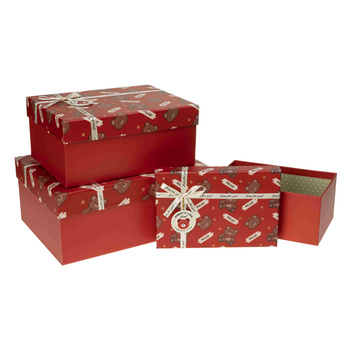 Pudełka ozdobne na prezenty PUG-22082-PR 3 sztuki