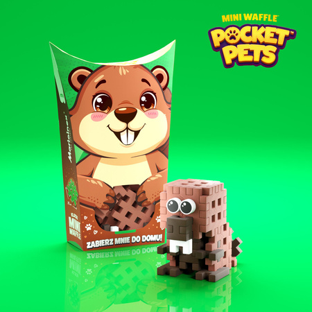 Klocki konstrukcyjne mini Pocket Pets Bóbr 25 elementy