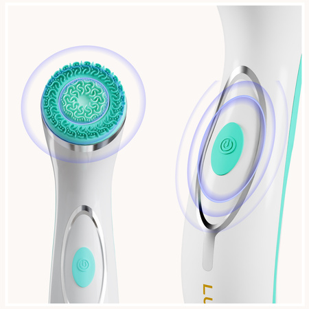 Szczoteczka Brush Pro LUMINEO 4 końcówki + żel do wszystkich rodzajów skóry turkusowa