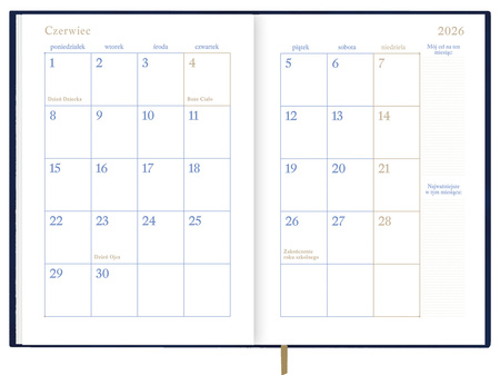 Kalendarz 2025/2026 A5 Szkolny pudrowy