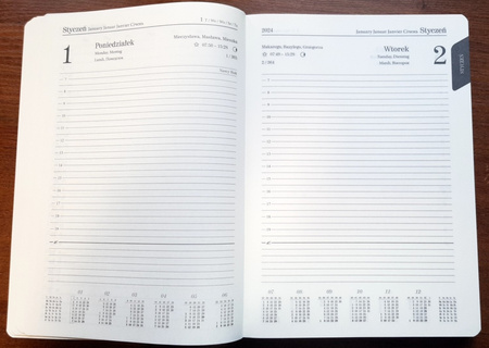 Kalendarz 2026 Cambridge premium A4 dzienny brązowy magnetyczny KDP-16CBZ